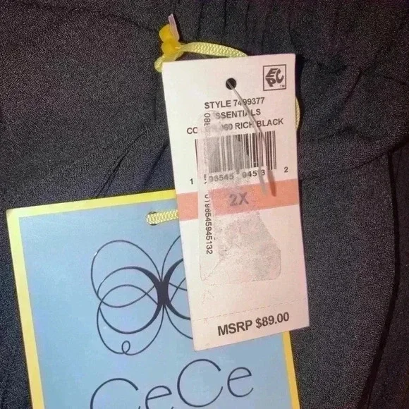 CeCe Essentials Black Crop pants size 2X NEW - Picture 7 of 10